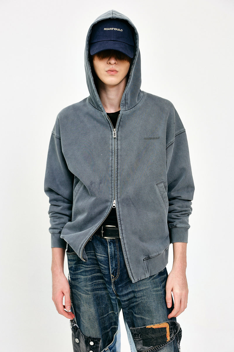 ROARINGWILD WASHED REGULAR FIT ZIPPER HOODIE – ROARINGWILD